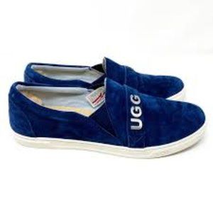 Ugg Suede Leather Navy Kitlyn Charm Trainers 7B NEW